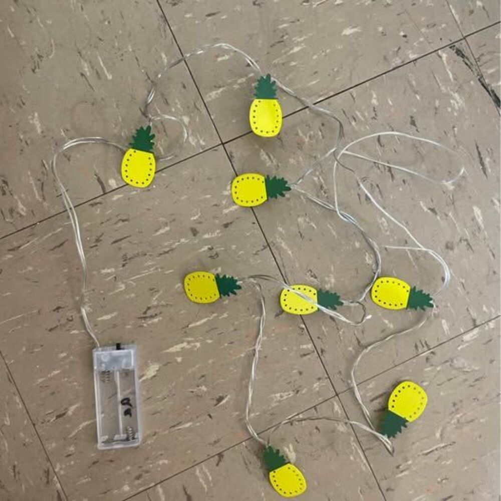 Metal Pineapple Summer String Light Fairy Lights, 36 inch strand